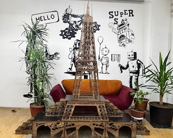 Eiffel Tower Rabbit House: Three-Story Bunny Castle