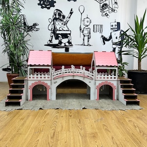 Large Special Design Bunny Castle, Wooden Rabbit castle, Large rabbit house, Duplex bunny house, New design rabbit house, castle, bed