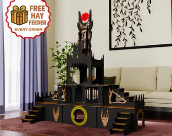 SAURON EYE Rabbit House,Middle-earth rabbit house,rabbits, bunny house, rabbit hutch, rabbit bed, rabbit furniture, bunny bed, bunny castle,