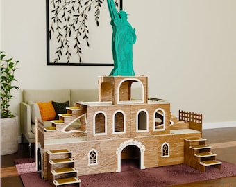 Statue of Liberty Rabbit House: Three-Story Rabbit Castle
