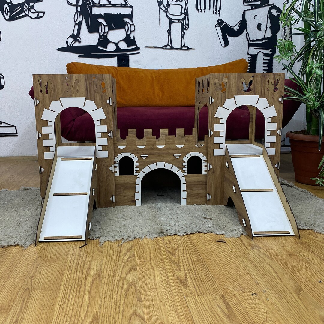 Modern Bunny Castle, Wooden Rabbit Castle, Large Rabbit House, Duplex Bunny House, New Design