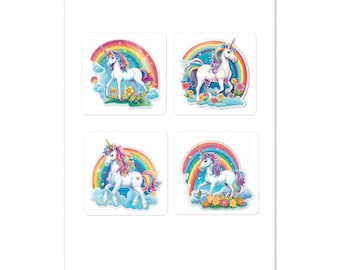 Rainbow Unicorn Sticker Sheet