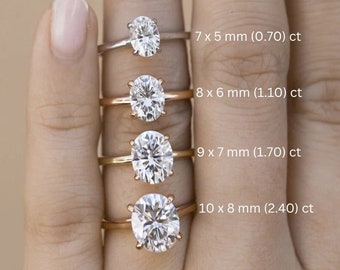 Ovaler Verlobungsring / Versprechensring / Gold-Silberring / Verlobungsring / Hochzeitsring / Versteckter Heiligenschein / Versteckter Heiligenschein / Versteckter Zirkonia Ring