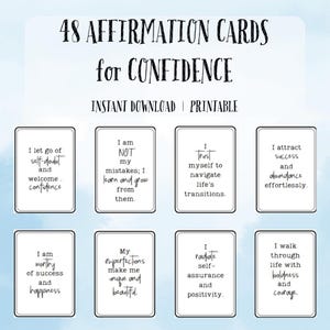 48 tarjetas de afirmación para aumentar la confianza