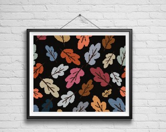 Falling Leaves Cross Stitch Pattern