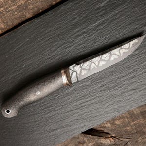 Custom Mosaic Damascus Knife