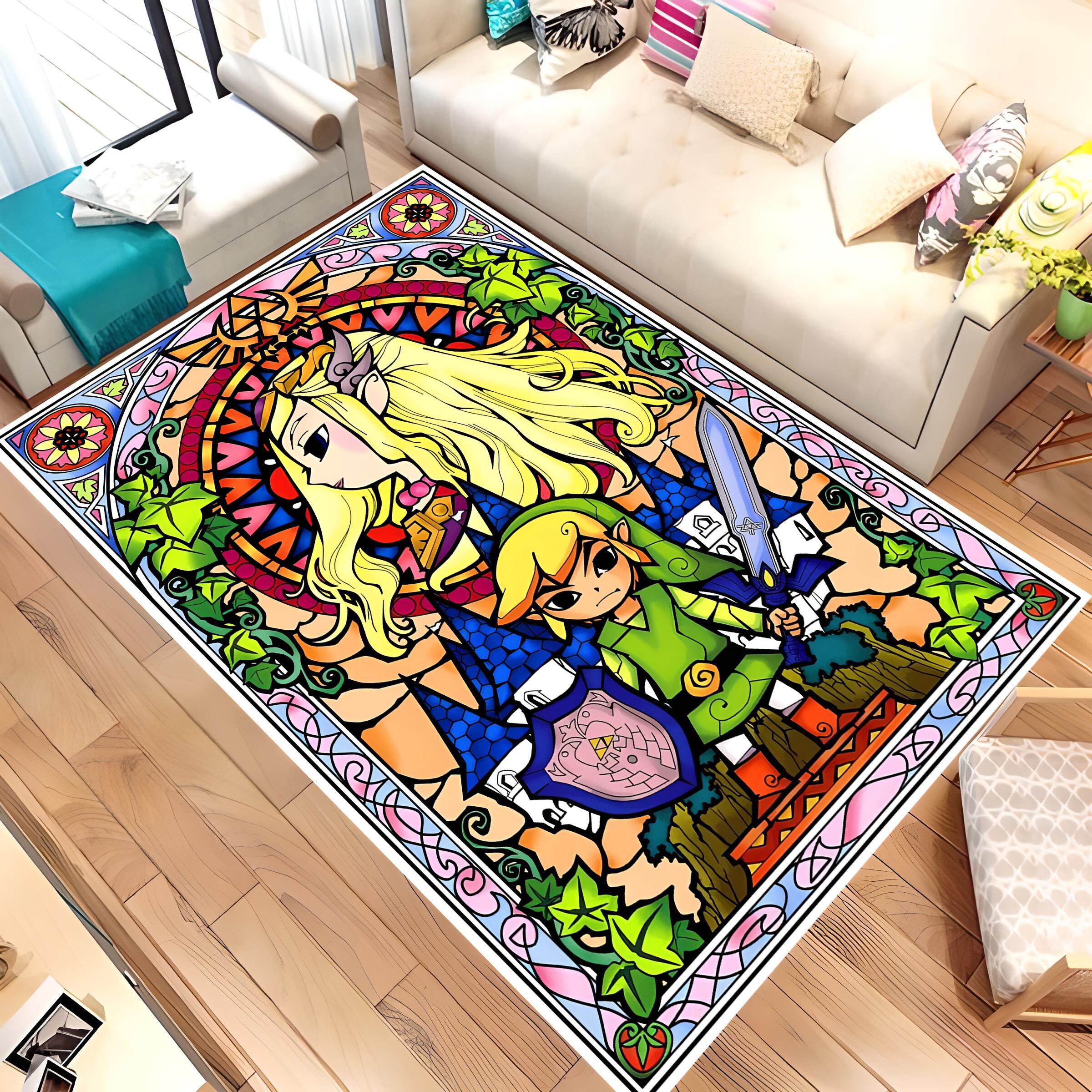 Alfombra de Anime Zelda para puerta, Felpudo de entrada de casa