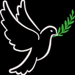 Peace Dove Embroidery Design