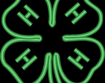 4 H Clover Embroidery Design