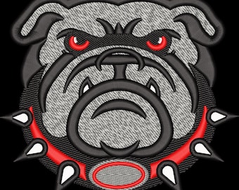 Bull Dog Embroidery Design
