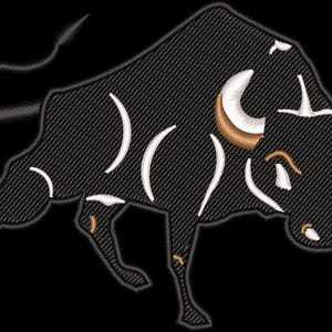 Bull Embroidery Design