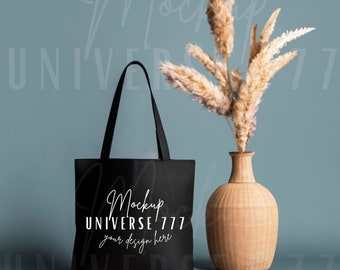 Black tote bag mockup, canvas tote bag mockup, black tote bag mockup, tote bag mockup, minimalist boho chic canvas bag mockup