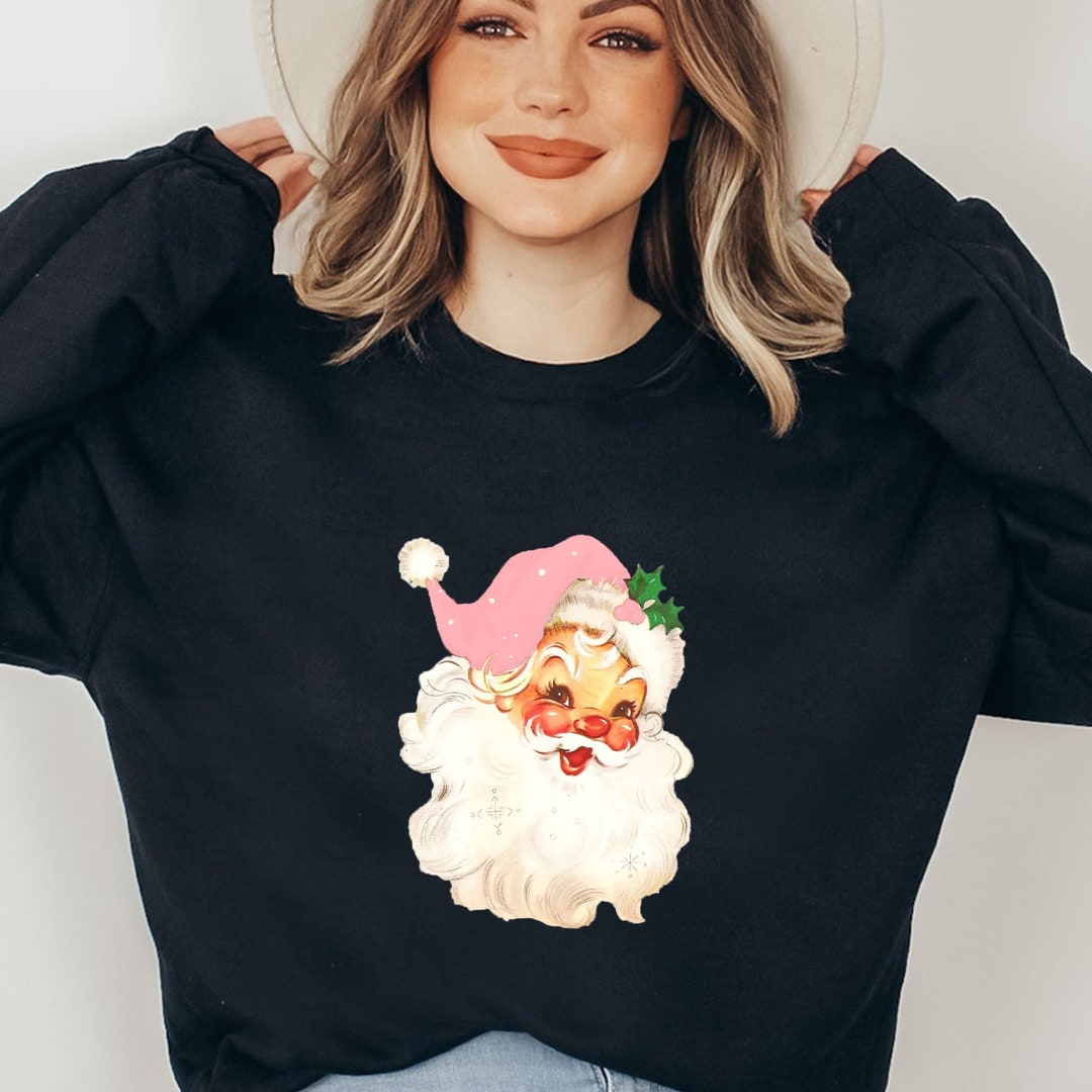 Women's Long Sleeve Santa Claws Sweatshirt – Cute Christmas Graphic Top