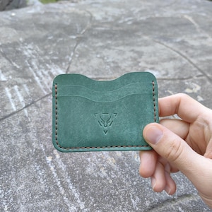 Cartera de cuero hecha a mano, Cartera personalizada, Cartera unisex, Tarjetero, Cartera vertical de cuero, Tarjetero de cuero