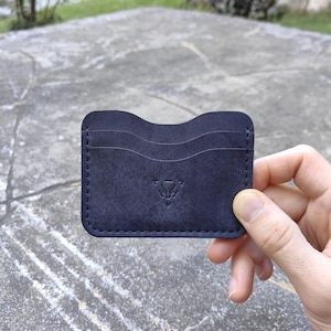 Cartera de cuero hecha a mano, Cartera personalizada, Cartera unisex, Tarjetero, Cartera vertical de cuero, Tarjetero de cuero