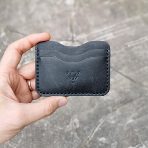 Cartera de cuero hecha a mano, Cartera personalizada, Cartera unisex, Tarjetero, Cartera vertical de cuero, Tarjetero de cuero