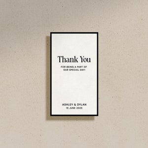 Plantilla de etiqueta de regalo de boda moderna, papelería clásica vintage del día de la madre, con borde editorial de los años 90, recuerdos imprimibles para descargar digitalmente, PALOMA