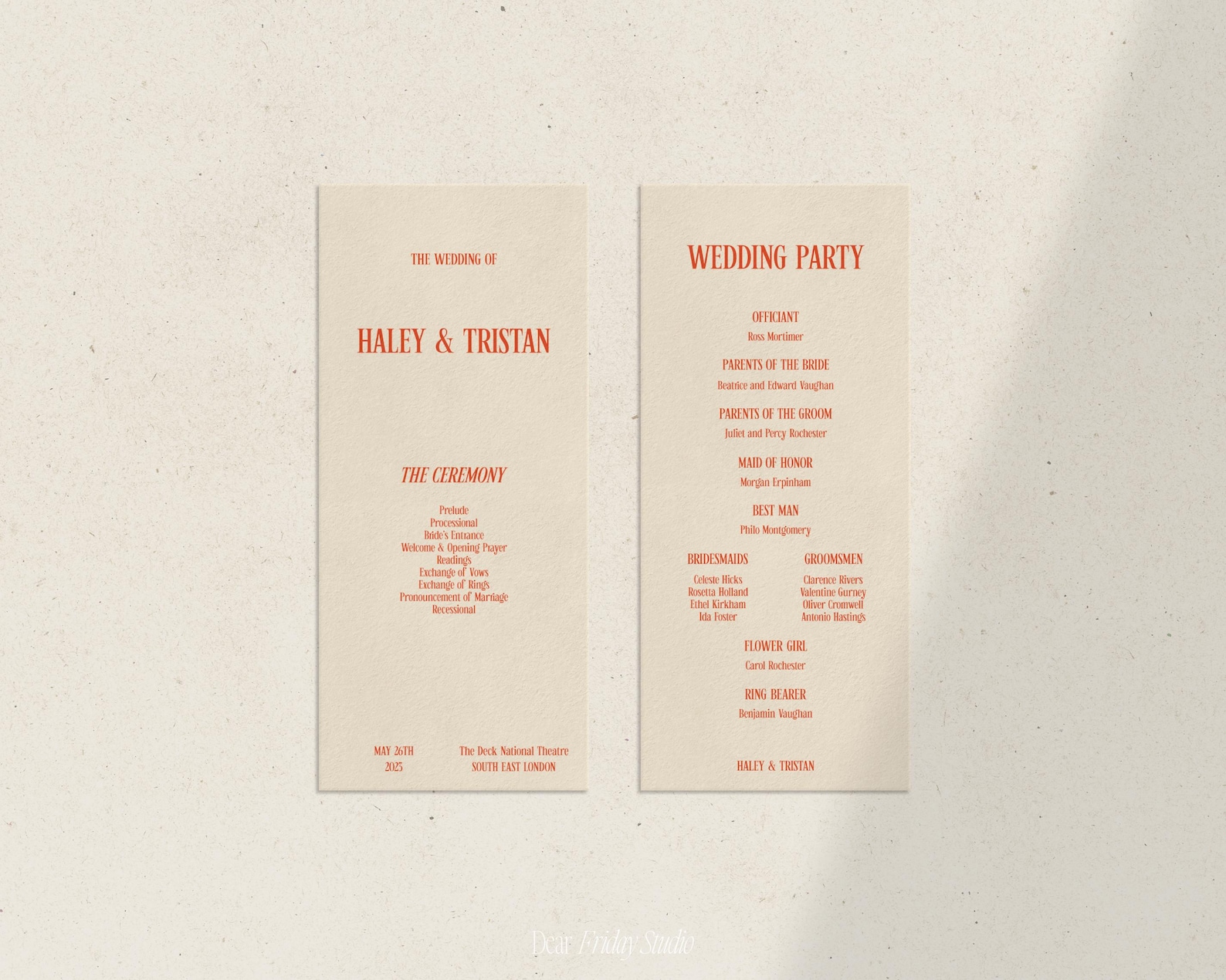 Retro Wedding Program Template, Bold Colorful Fun Bright Vintage ...