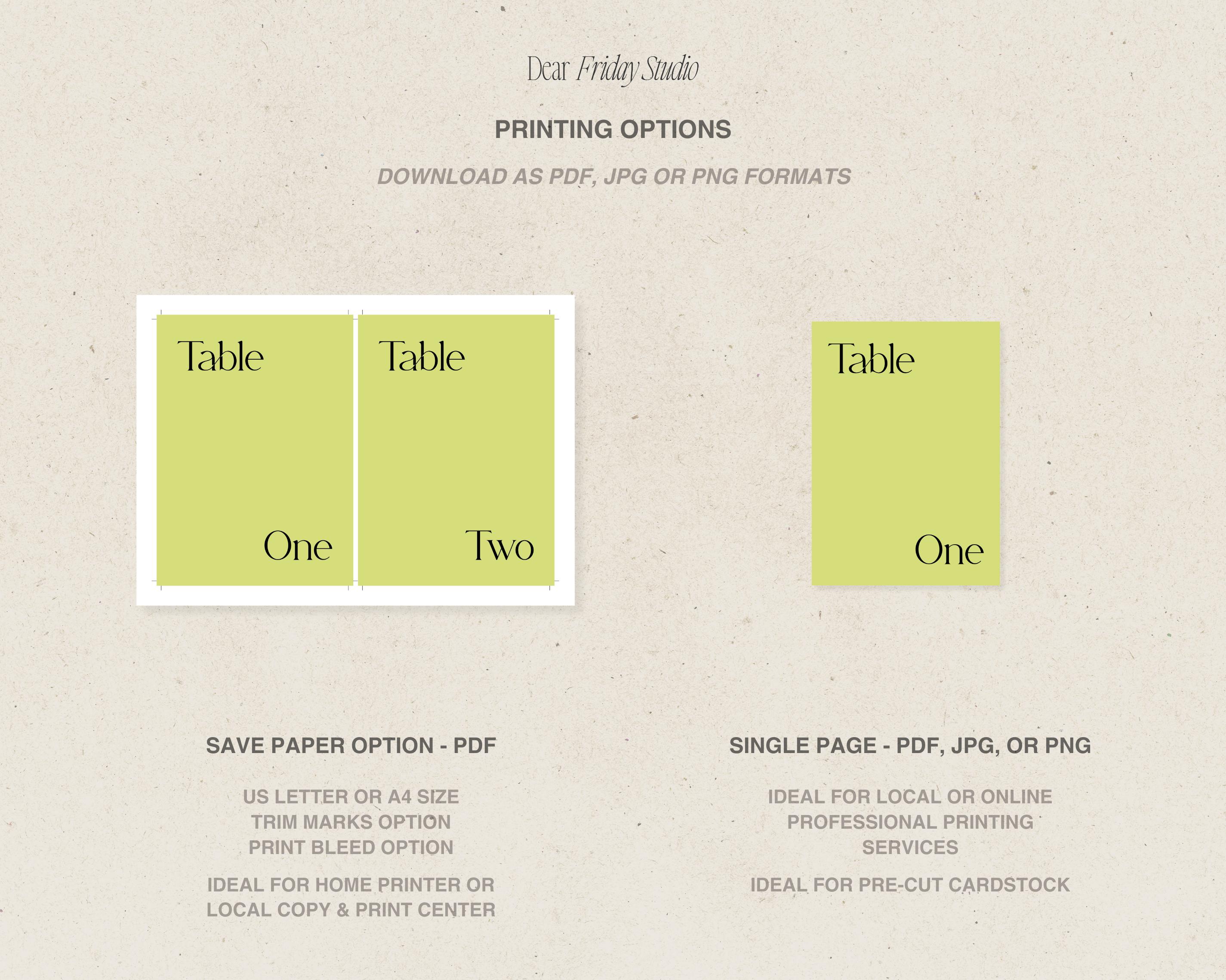 Modern Wedding Table Numbers Template, Minimalist Bright Colorful Bold ...