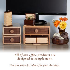 Desk Organizer Drawer - Hardwood Desktop Storage With Divider - Etsy