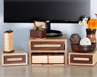 Sistema completo de organización de escritorio - Conjunto de espacio de trabajo artesanal