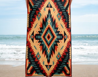 Toalla de playa boho mexicana: estilo vibrante de verano