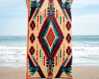 Toalla de playa boho mexicana: estilo vibrante de verano
