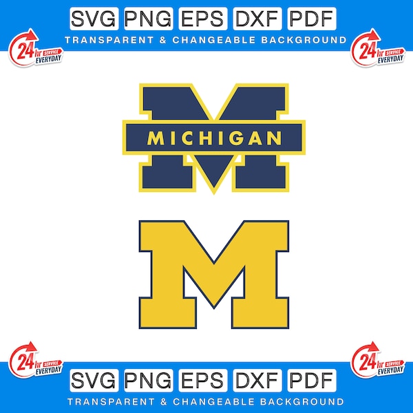 Michigan Logo Svg Etsy