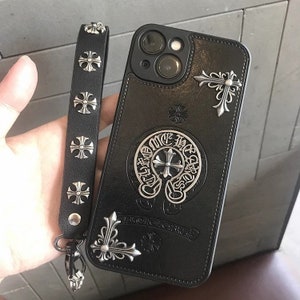 Chrome Hearts Leather Phone Caseiphone Case Chrome - Etsy