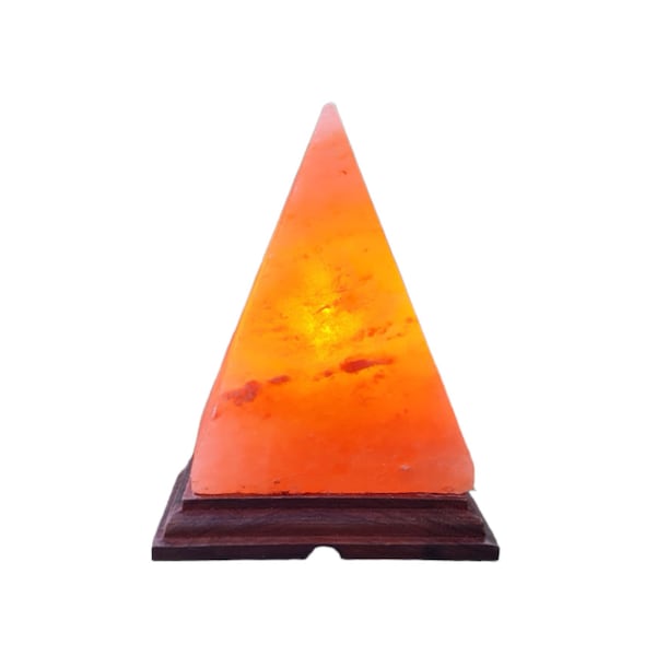 Lampe de sel rose de l'Himalaya : Pyramide (Taille L avec variateur de lumière)