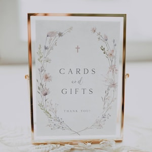 Plantilla de letrero para tarjetas y regalos de bautizo con flores silvestres, tarjetas y regalos de bautizo con flores minimalistas, tarjetas y regalos de bautizo con rosas polvorientas, letrero de bautizo
