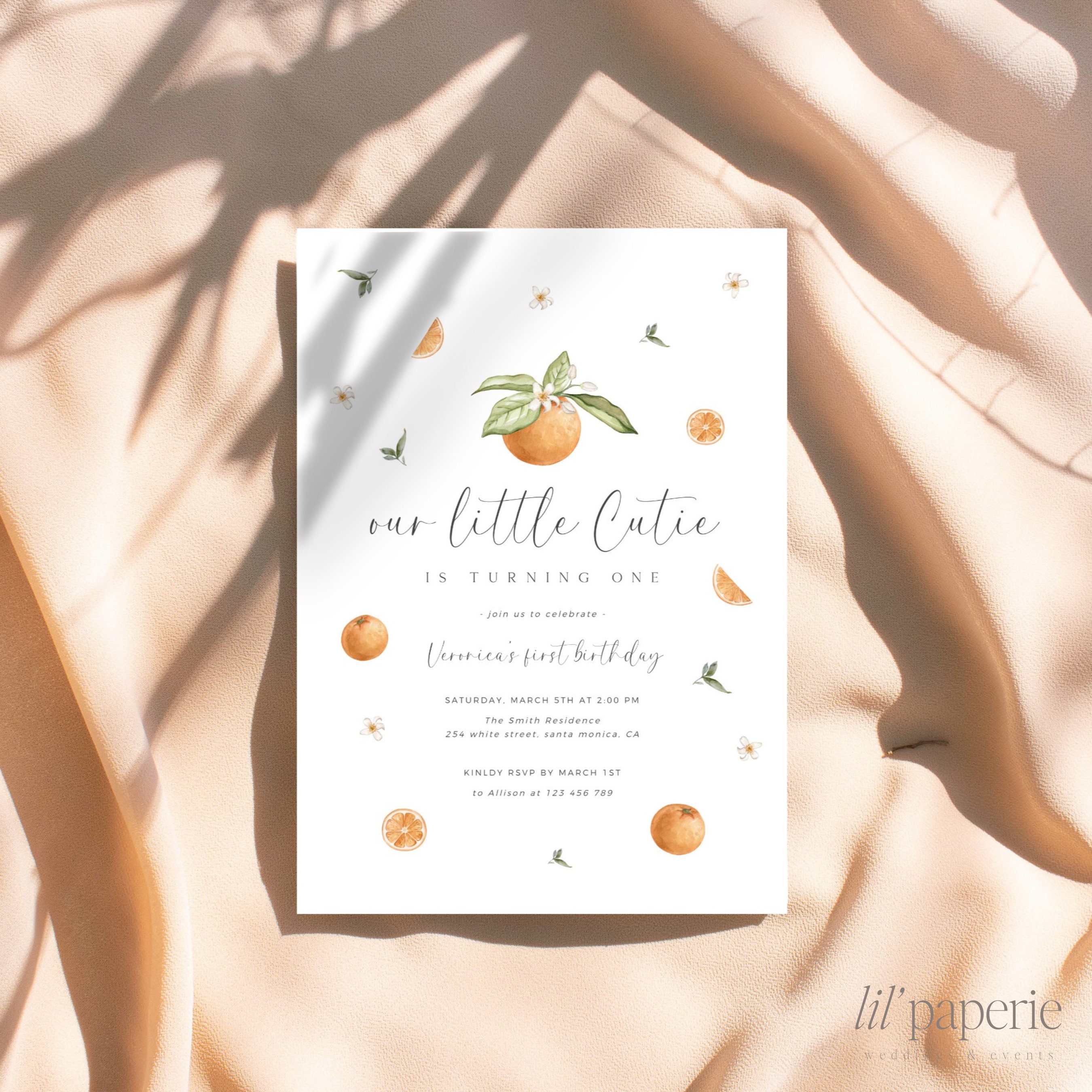Little Cutie 1st Birthday Invitation Template Little Cutie First 