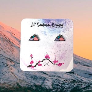 Little Mountain stud earrings (made with stainless steel posts)