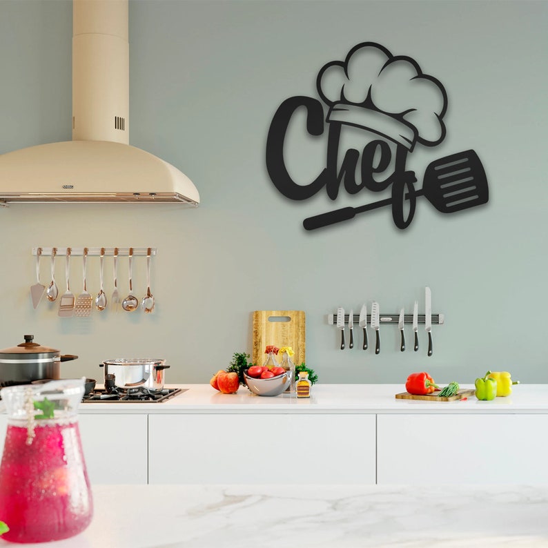 Chef Metal Wall Art Kitchen Decor Gift for Him/her Gift for Mom/dad