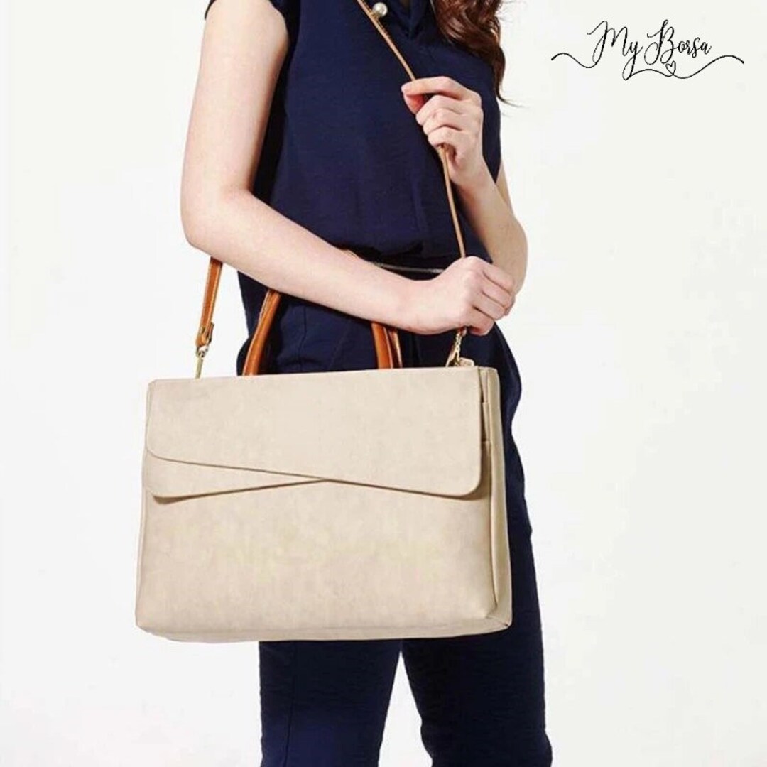 Fashionable Business Ladies Laptop Briefcase, Slim Genuine Leather