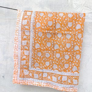 Beautiful Floral Print Sarong,Indian Hand Block Print Scarves,Women Beach Pareo,Handmade Cotton Duppta Sqnganeri Block Print Scarf