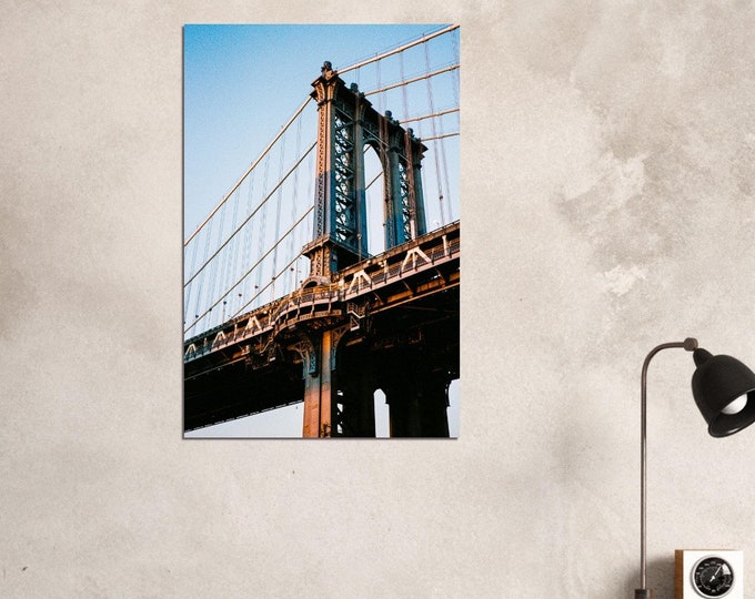 Brooklyn Bridge Photo, New York Photo Print, City Photography On Film, Gift From New York City, Unframed Poster