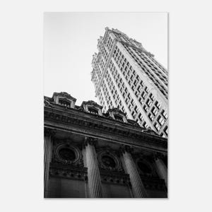 Gratte-ciel de New York - impression d&#39;art photographie sans cadre - art mural - décoration d&#39;intérieur - cadeau de voyage à New York - photo de film noir et blanc - impression USA