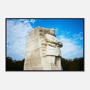 Monumento a Martin Luther King Jr., Washington D. C. - Impresión fotográfica enmarcada - Decoración del hogar - Fotografía en película - Regalo de viaje a EE. UU.