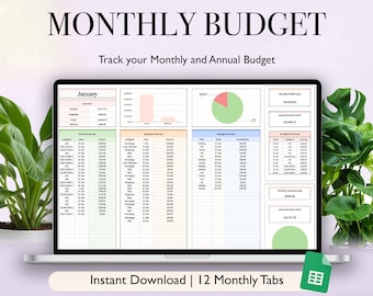 Budget Planner Google Sheets Monthly budget Spreadsheet Budgeting for beginners Biweekly budgeting template paycheck budget weekly budget