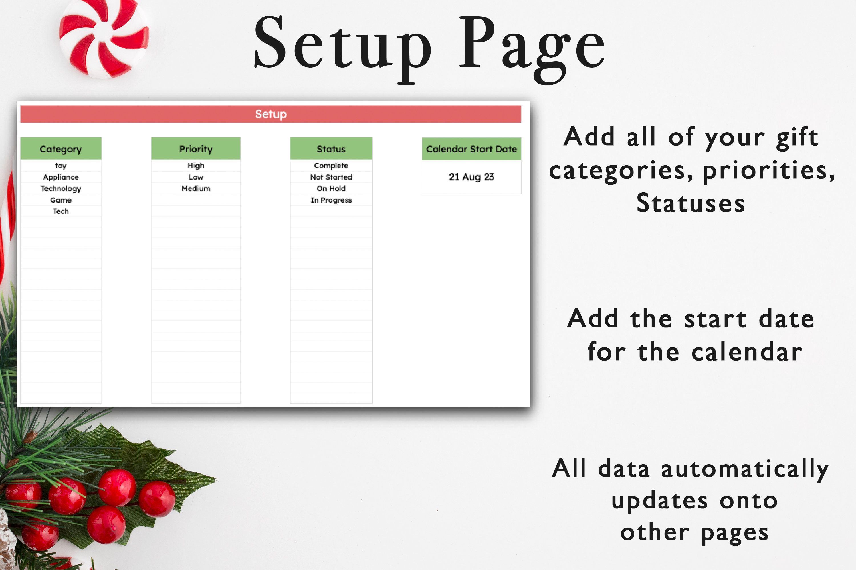 Christmas Planner Spreadsheet Template Google Sheets Gift Tracker Christmas Planner Spreadsheet Template Google Sheets Gift Tracker