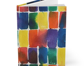 Verbundener Regenbogen Hardcover Notizbuch Matt