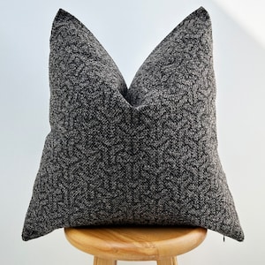 Dark Grey Woven Pillow