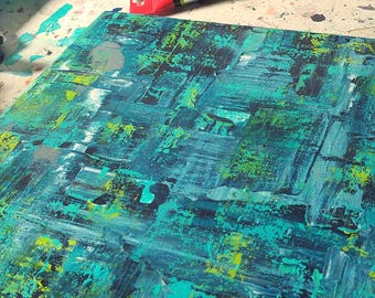 Original Abstract Canvas Painting, Modern Muted Wall Art, Textured Contemporary Artwork, Statement Art for Living Room, Samhain No. 5