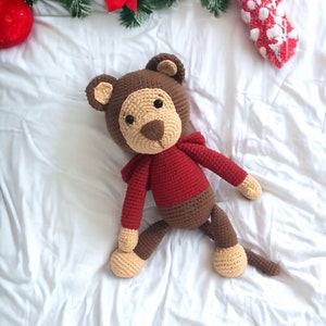 Affe gehäkelt, Amigurumi Affe, Dschungel Safari, Kuscheltier, Stofftier, Baby, super voluminöse Häkeltiere, Affenpuppe