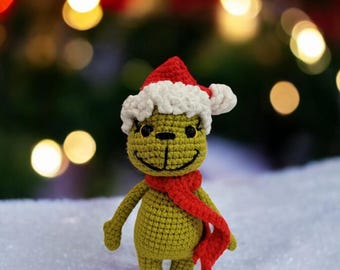 Crochet Grinch Amigurumi Pattern: Christmas Villain (PDF Pattern)
