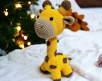 Crochet Giraffe Amigurumi Pattern: Cuddle Size Stuffed Animal Toy (PDF Pattern)