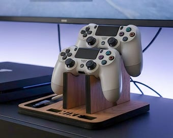 Personalized Wooden Game Controller Stand: Gamer Gift