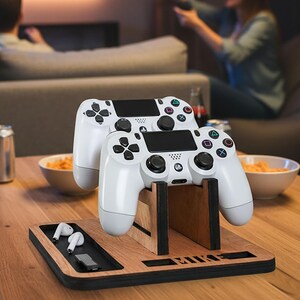 Supporto per controller di gioco in legno personalizzato: decorazione per la stanza dei giocatori