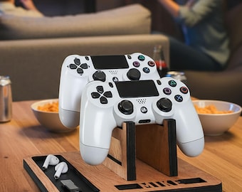 Personalized Wooden Game Controller Stand: Gamer Room Decor